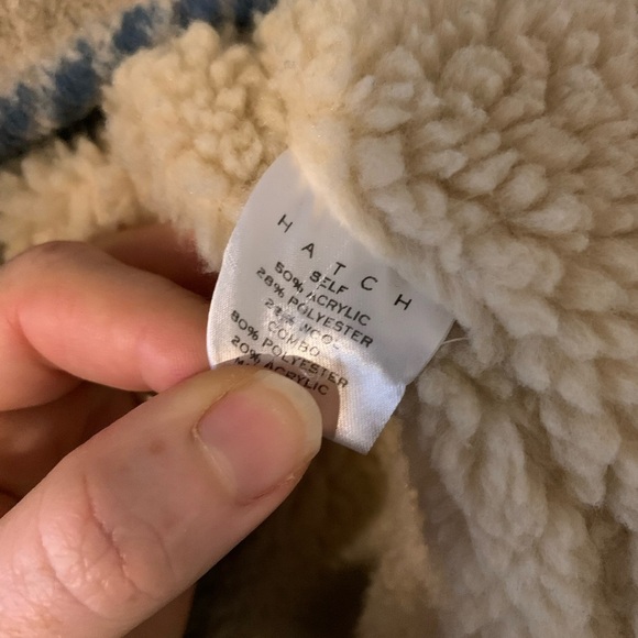 Hatch maternity coco coat blue plaid p xs - Picture 6 of 7